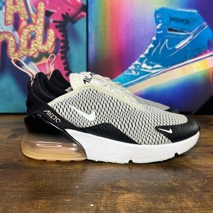 Nike Air Max 270 "Platinum Tint/White/Black/Bleached Coral" Girls’ Sz 1Y